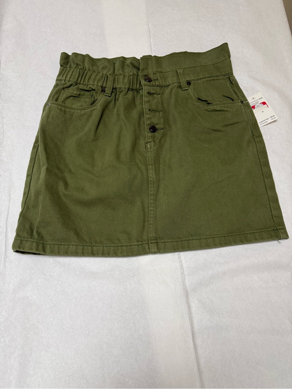 Nwt 🌻Blank NYC Olive Green High-Waist Button-Front Mini Skirt🌻
